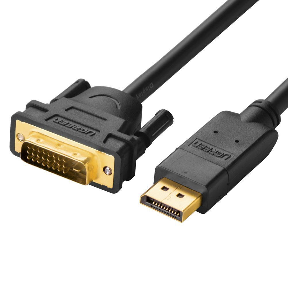 Displayport To DVI Converter cable, DP Male to DVI 24+1 Male Audio Video Adapter Cable 1080P Gold Plated with Latches for Laptop/PC to HDTVs/Projectors