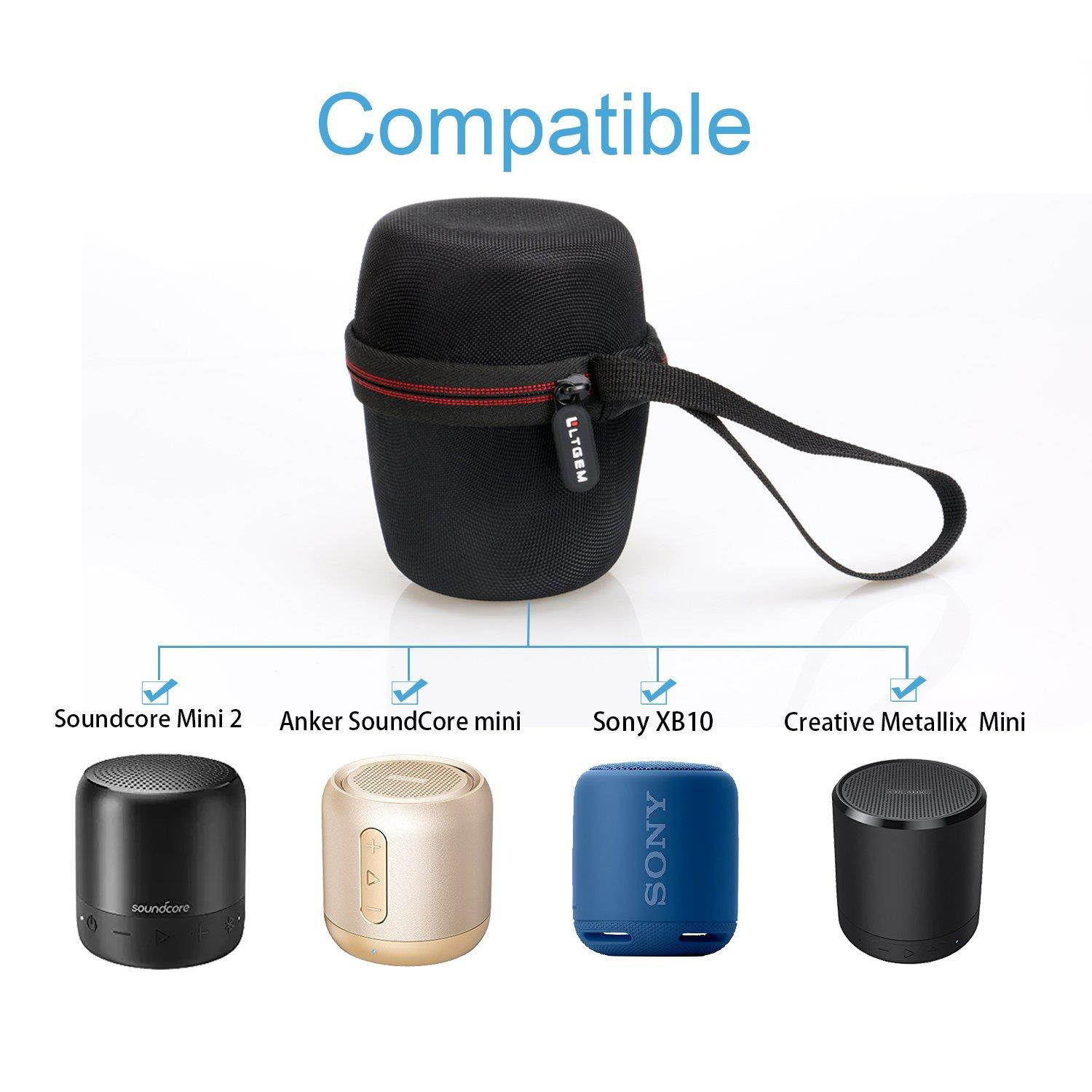 LTGEM Hard Case Compatible with Sony XB10 / Anker SoundCore Mini & Mini 2 Portable Wireless Speaker.