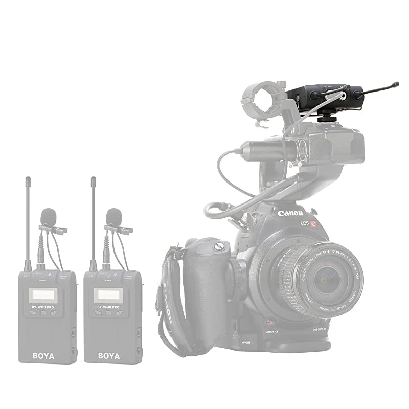 Wireless Microphone Receiver Compatible with by-WM8 Pro Transmitter,  RX8 Pro 48-Channel Wireless Mic Receiver Unit with 3.5mm Output Cable Compatible for  by-WHM8 WXLR8 WM8 Pro Transmitters