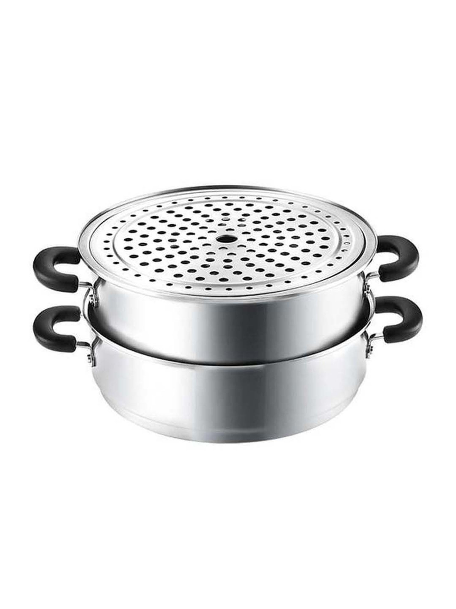 Butterfly Silver Stainless Steel Standard Idli Maker With Friendly Cooker