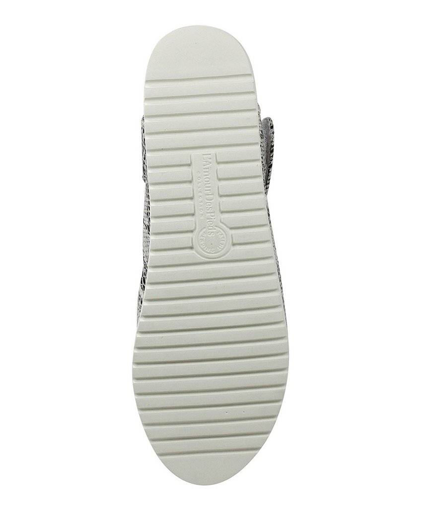 L'Amour Des Pieds Almika Snake Print T-Strap Flatform Sandals