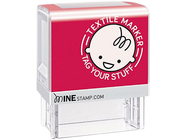 Cosco Mine Textile Stamp, 1 1/2" X 1 1/2", Black 039605