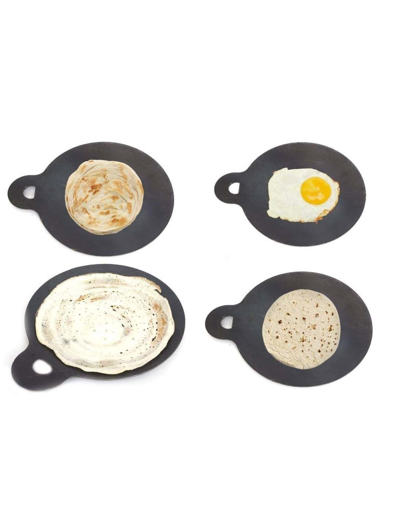 The Indus Valley Pre Seasoned Black Iron Dosa Tawa - Set of 1