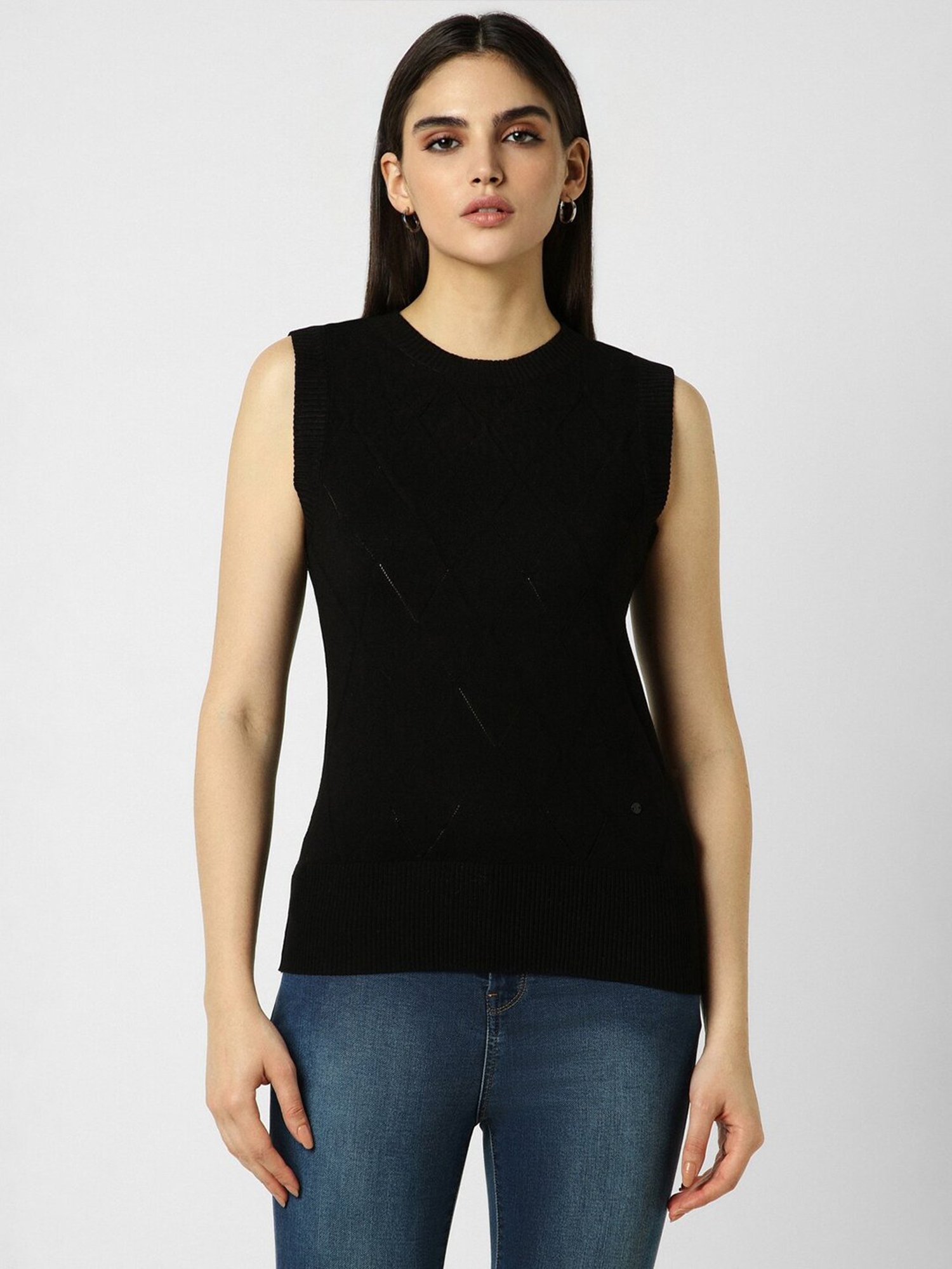 Van Heusen Black Regular Fit Top