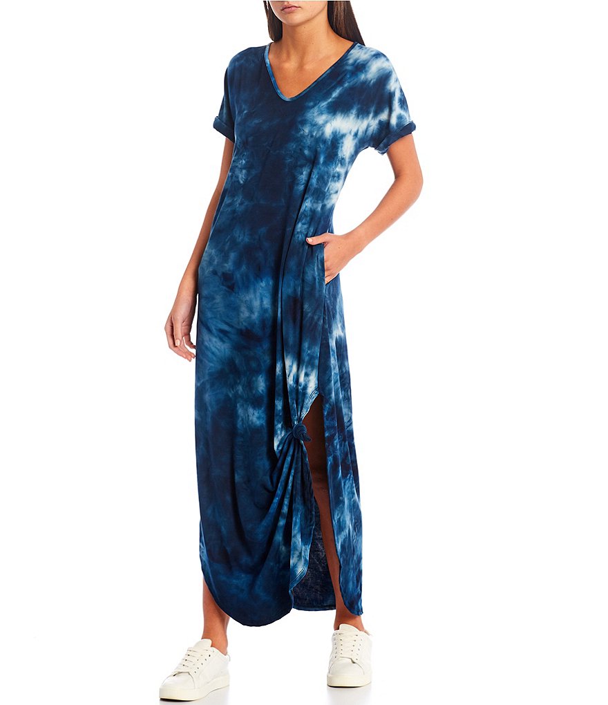 Stilletto's Tie Dye T-Shirt Maxi Dress