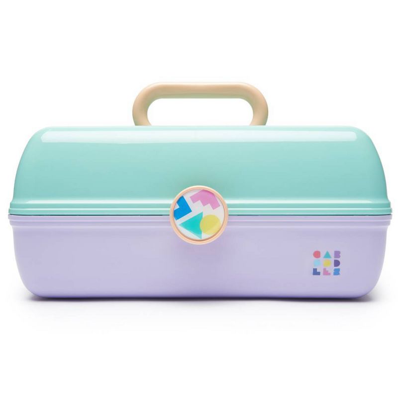 Retro Caboodles On the Go Girl Case Seafoam Lid and Lavender Base
