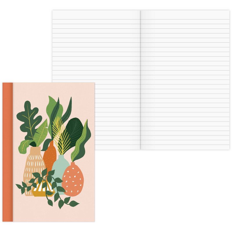 Ruled Journal Hardcover Sewn Houseplant - Green Inspired