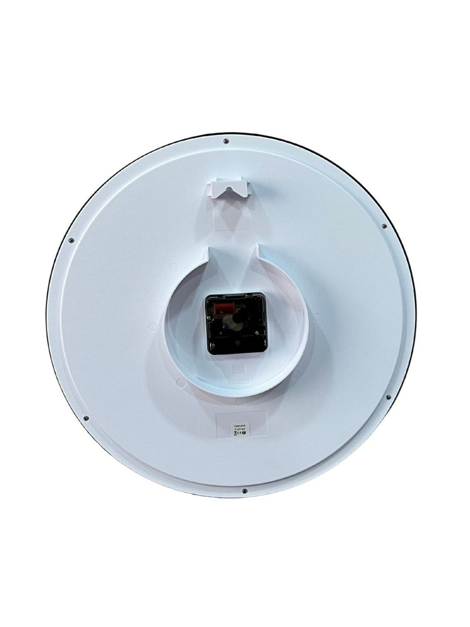 RHYTHM Round Black Plastic Wall Clock