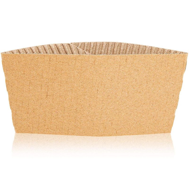 Juvale 200 Pack Hot Coffee Cup Sleeve Holder, Corrugated Paper (3.15 x 2.3 in)