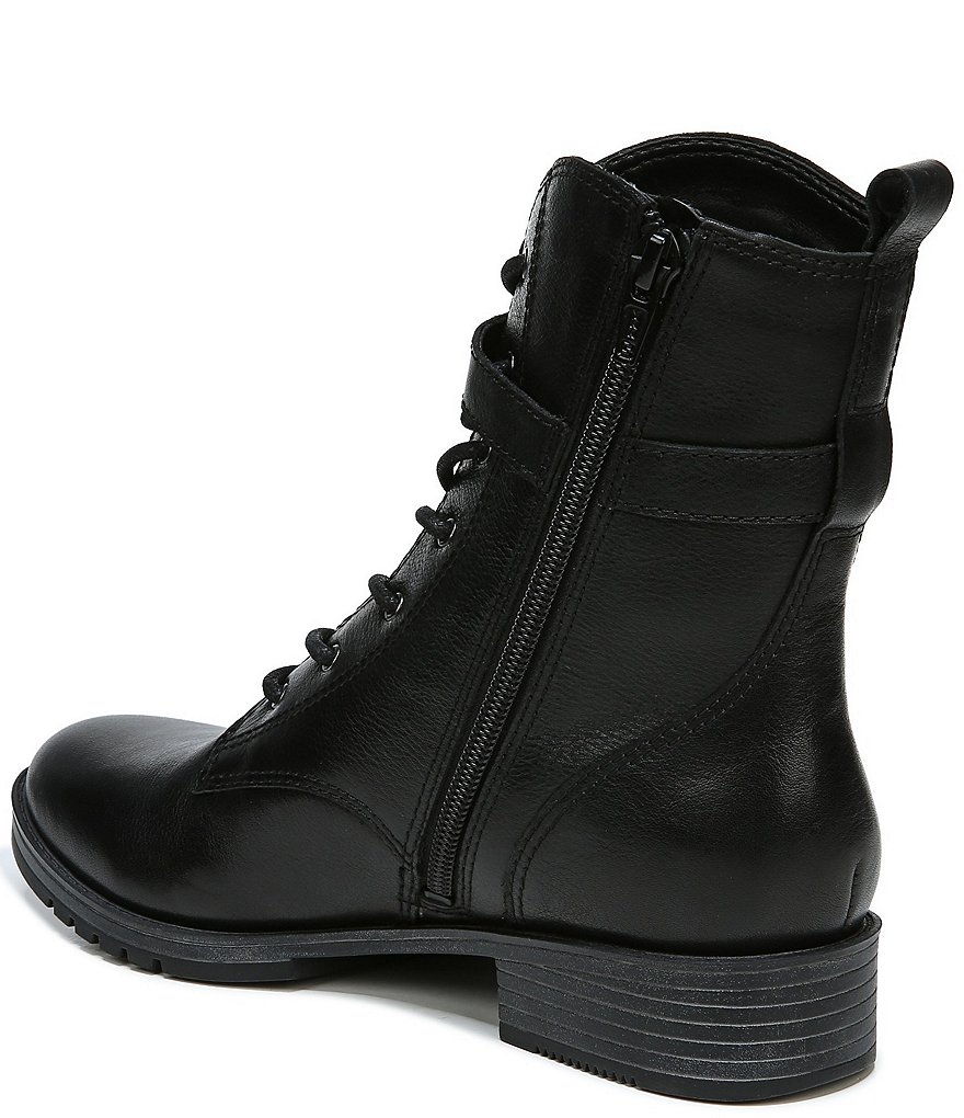 Naturalizer Sycamore Leather Moto Block Heel Booties