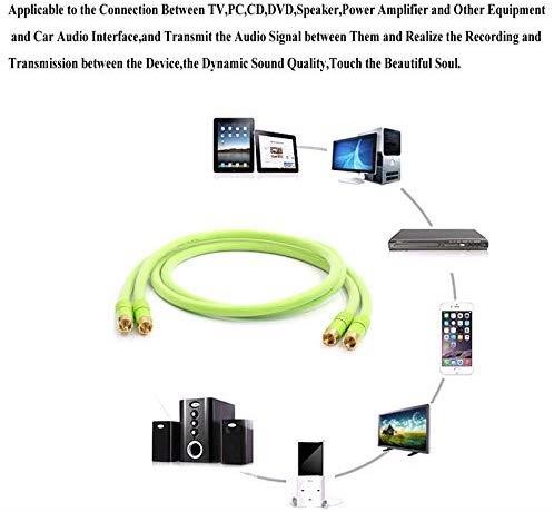 A51 Hi-End 6N OFC Copper RCA Interconnect Cable with 2 RCA to RCA Audio Cable HiFi (3M)