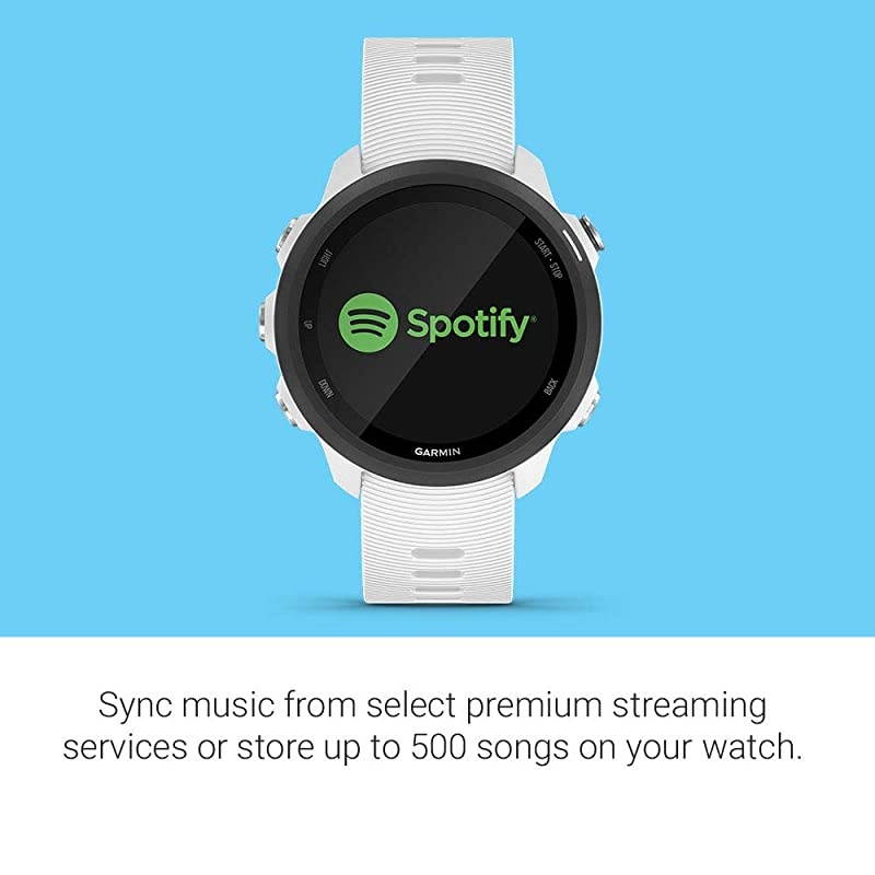 Forerunner 245 Music, GPS Running Smartwatch with Music and Advanced Dynamics, White