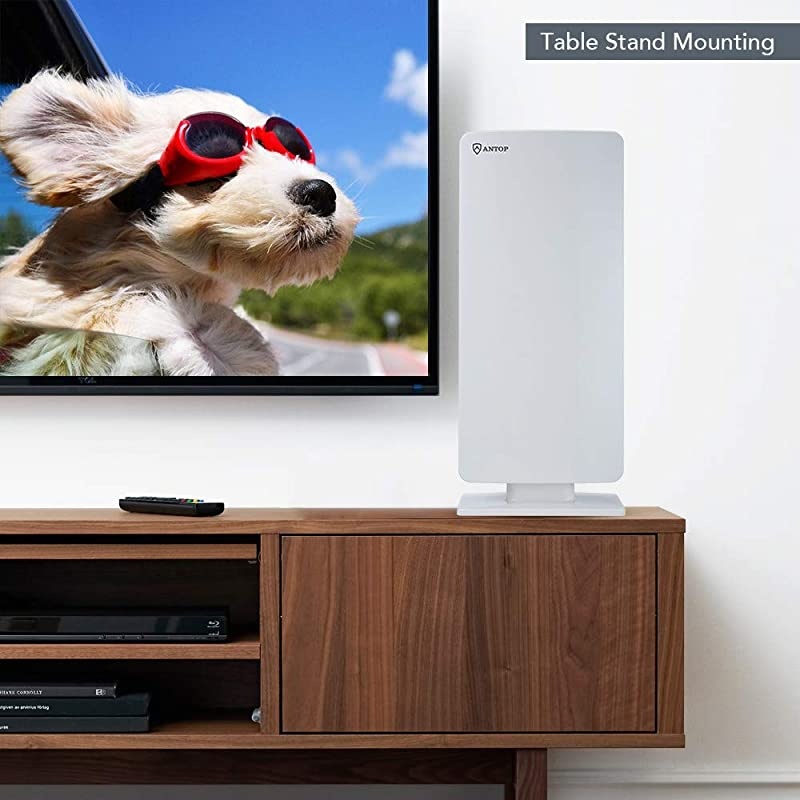 Big Boy&rdquo; AT-400BV Outdoor/Indoor HDTV Antenna, Smartpass Amplifier, 85 Miles Range,UHF/VHF Range Enhanced, Built-in 4G LTE Filter, Support 4K 1080p Channels & All Older TV's, 40ft Coax Cable