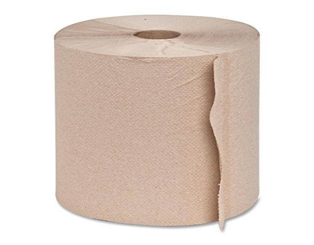 Genuine Joe Hardwound Roll Towels 2"Core 7-7/8"x800' 6 Rolls/CT NATRL 22600