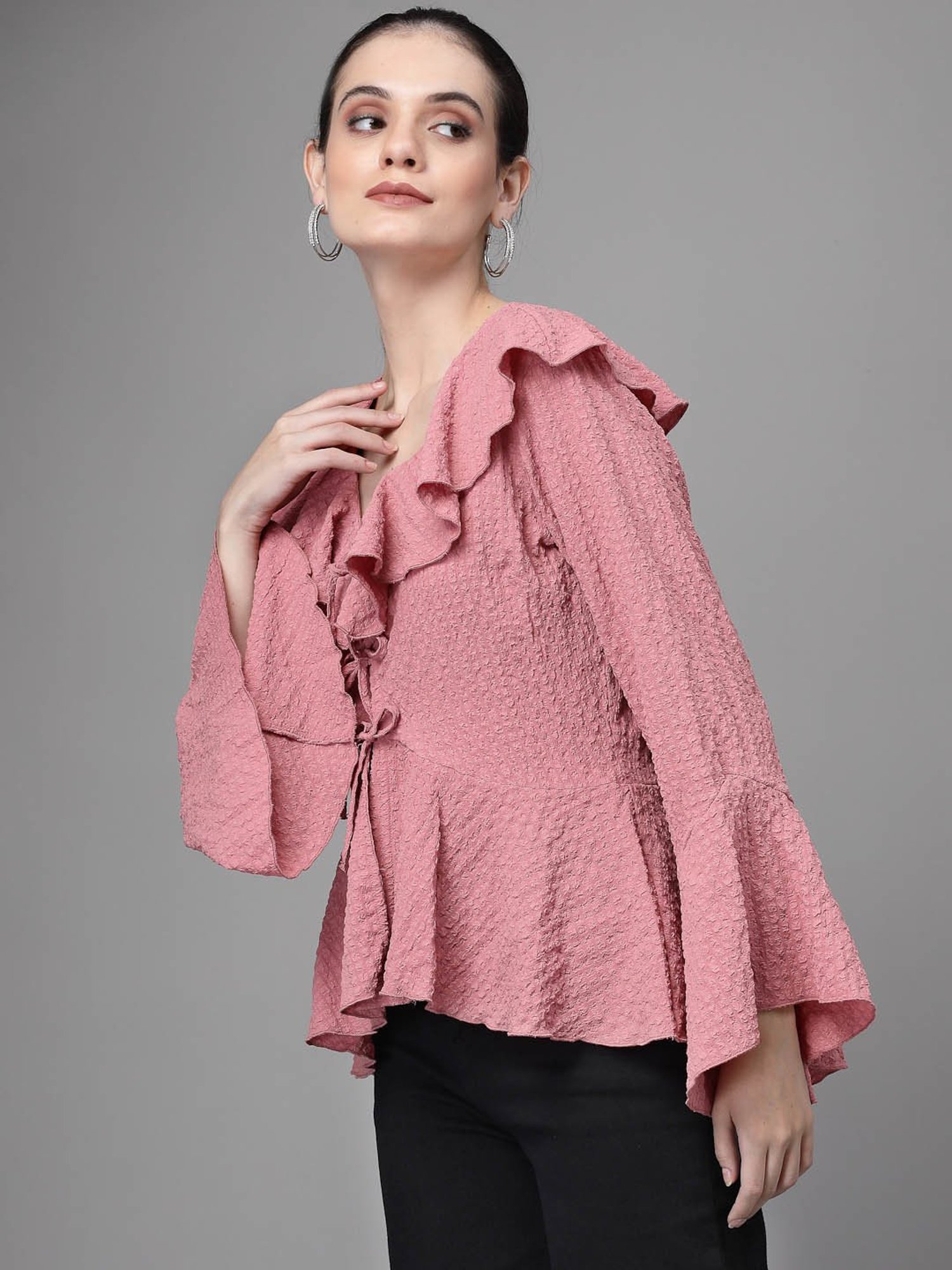 Global Republic Pink Embroidered Top