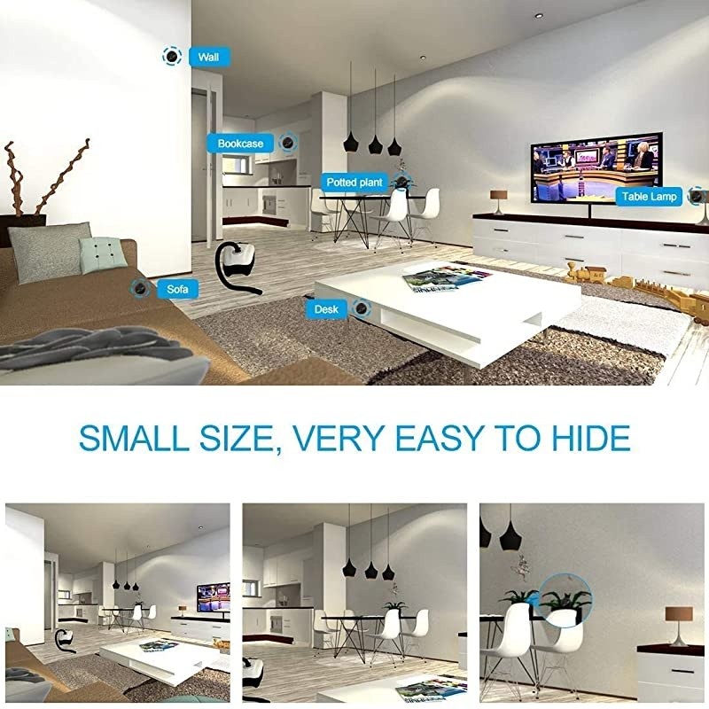 Spy Camera HD 1080P Mini Hidden Camera Security Camera Wireless Camera with Motion Detection for iPhone/Android Phone/Ipad/Pc