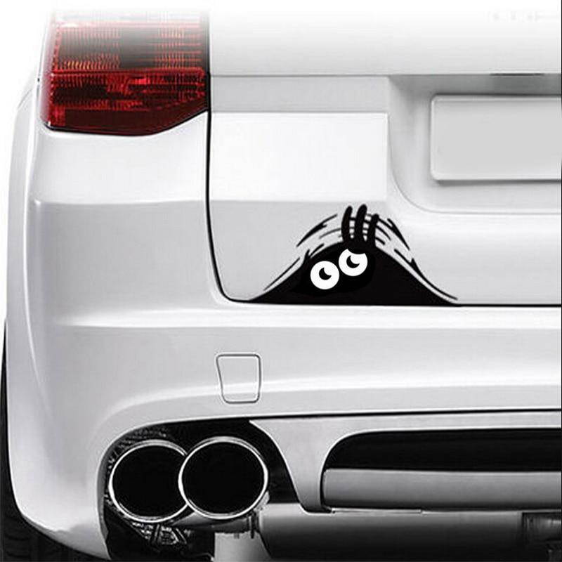 Peeking Monster Scary Eyes Waterproof Self-Adhesive Vinyl Car Decal Sticker for Laptop Ipad Window Wall Truck Motorcycle