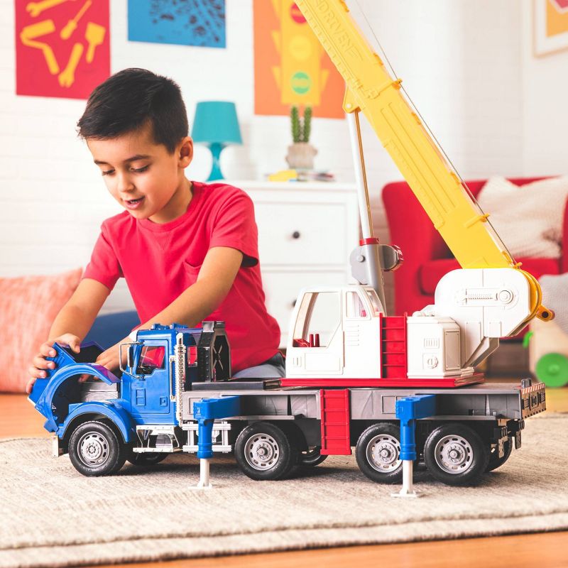 DRIVEN – Large Toy Truck with Movable Parts – Jumbo Crane Truck