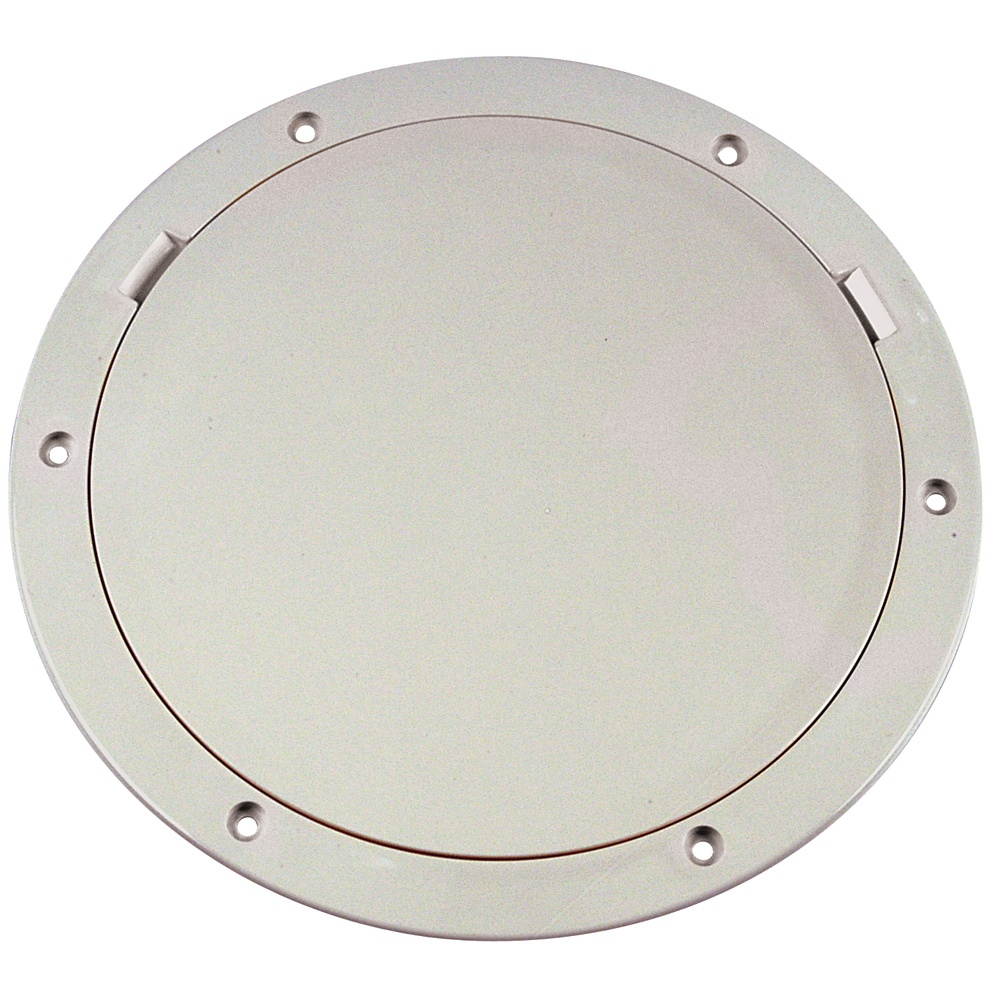 Beckson Marine DP81-W Smooth Center Pry Out Deck Plate, White