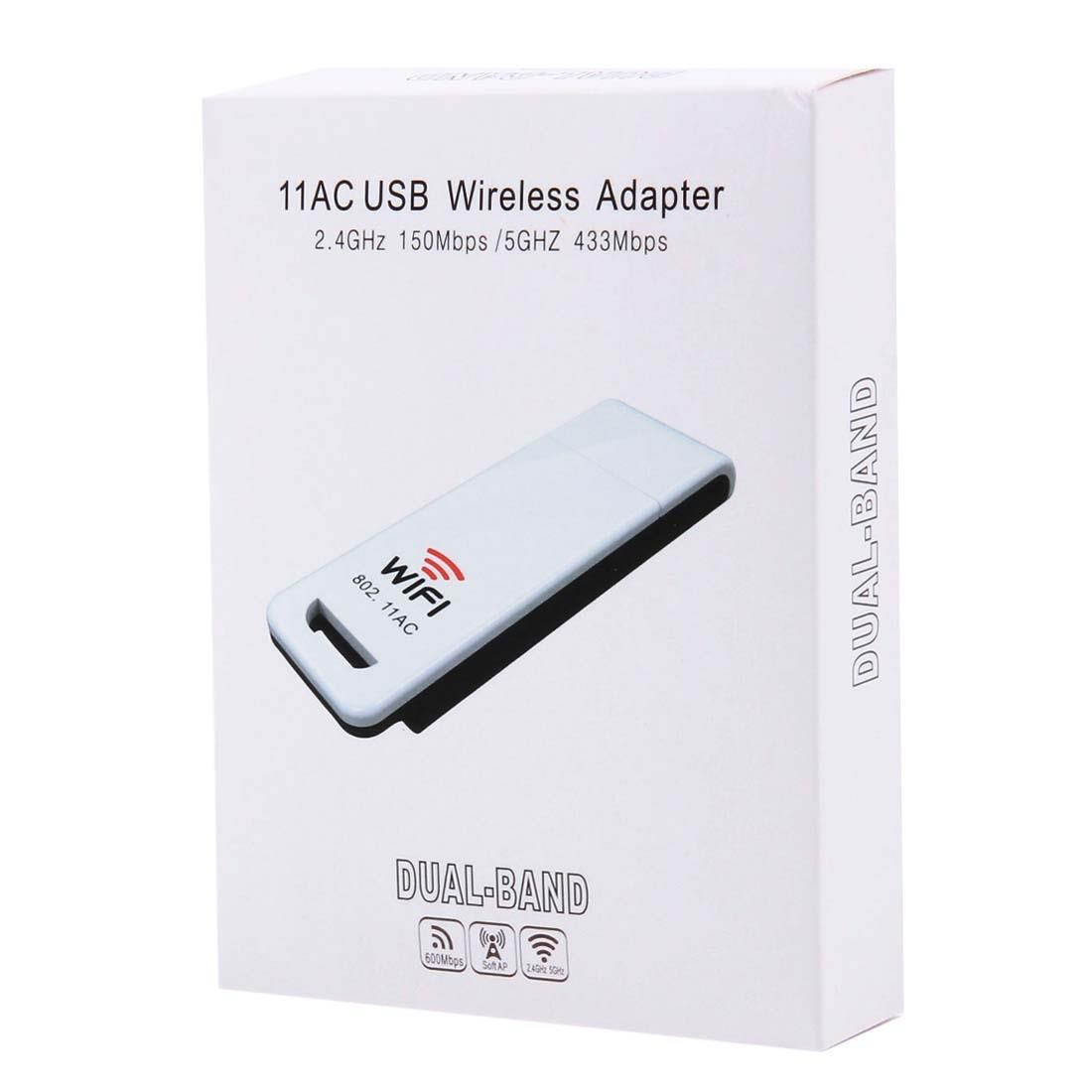 2.4GHz / 5GHz Dual-Band Support 802.11ac USB WiFi Wireless Adapter