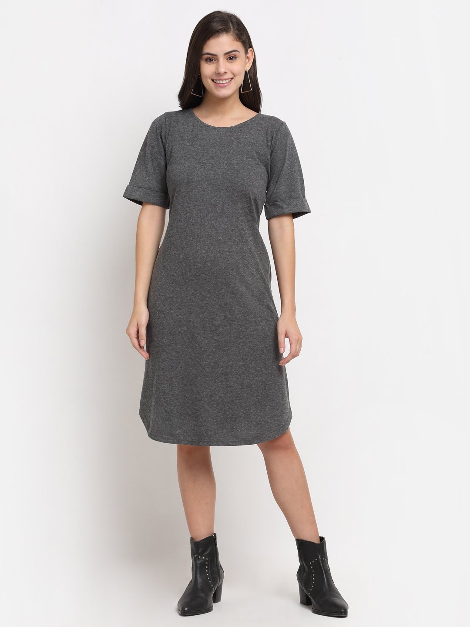 BRINNS Dark Grey Midi A Line Dress