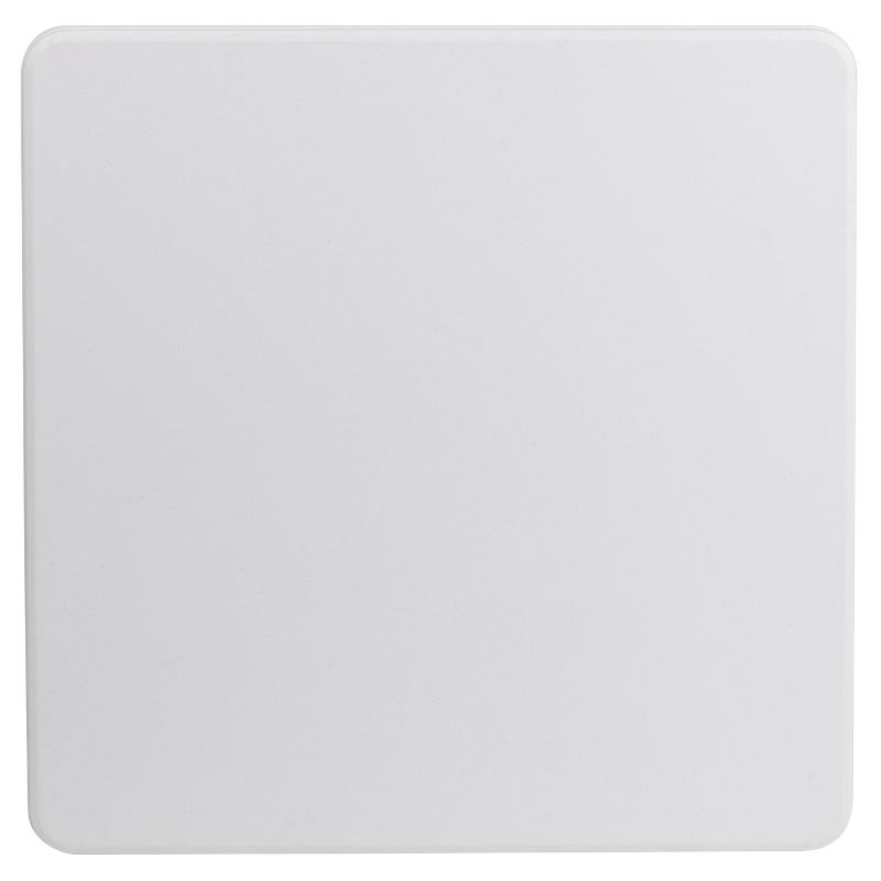 Emma and Oliver 2.85-Foot Square Granite White Plastic Folding Table - Event Folding Table