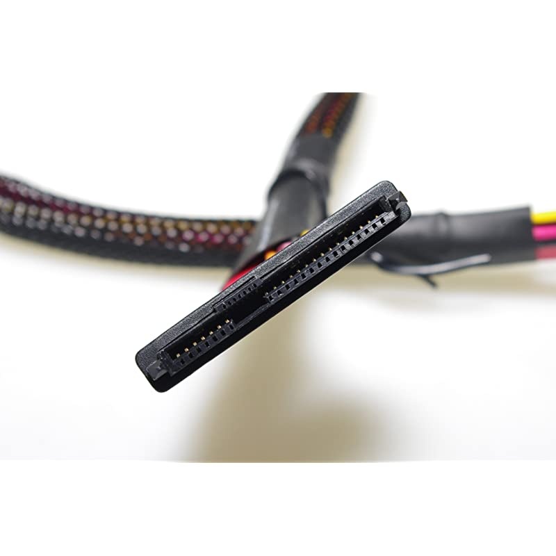 SFF8482 SAS Cable 29Pin Male to Female Hard Disk Extension Cable50CM