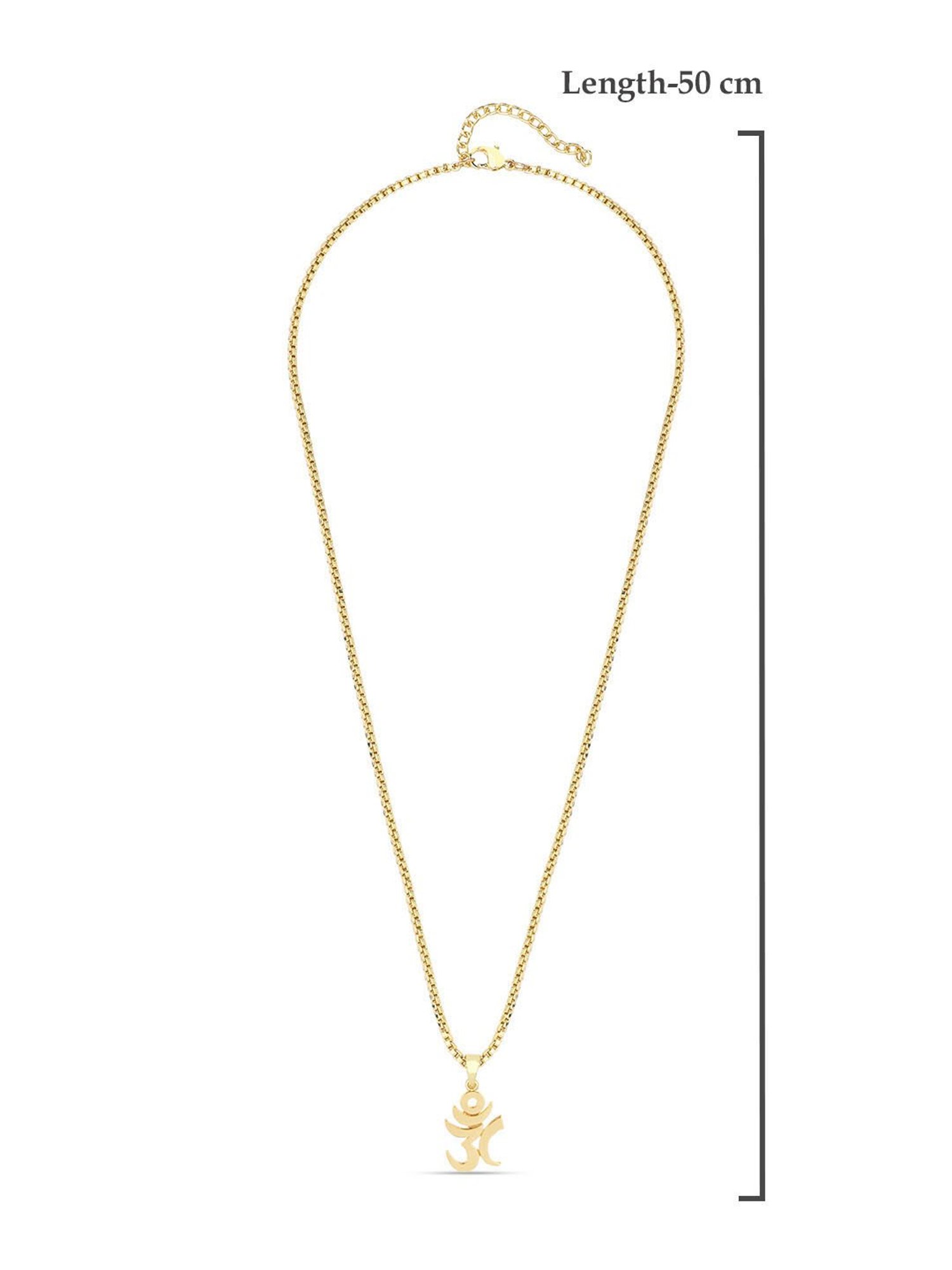 The Bro Code Gold-Plated OM Pendant Necklace for Men