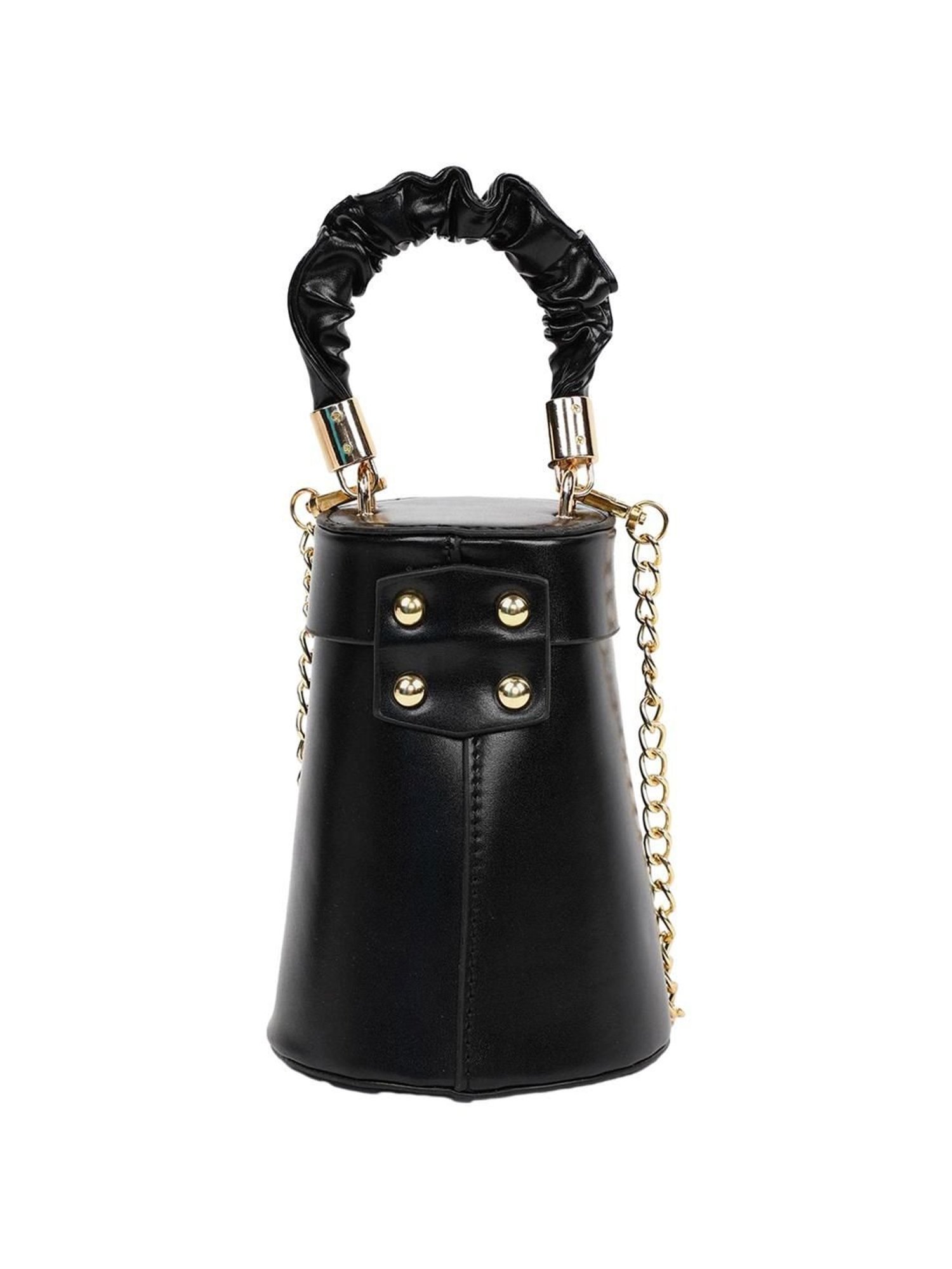 HauteSauce Black Solid Small Handbag