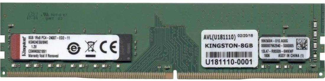 Kingston KSM24ES8/8ME Server Premier - DDR4-8 GB - DIMM 288-pin - 2400 MHz/PC4-19200 - CL17-1.2 V - unbuffered - ECC