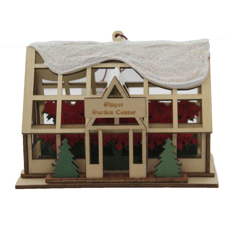 Ginger Cottages 3.5" Ginger Garden Center Poinsettia Winter  -  Ornament Sets