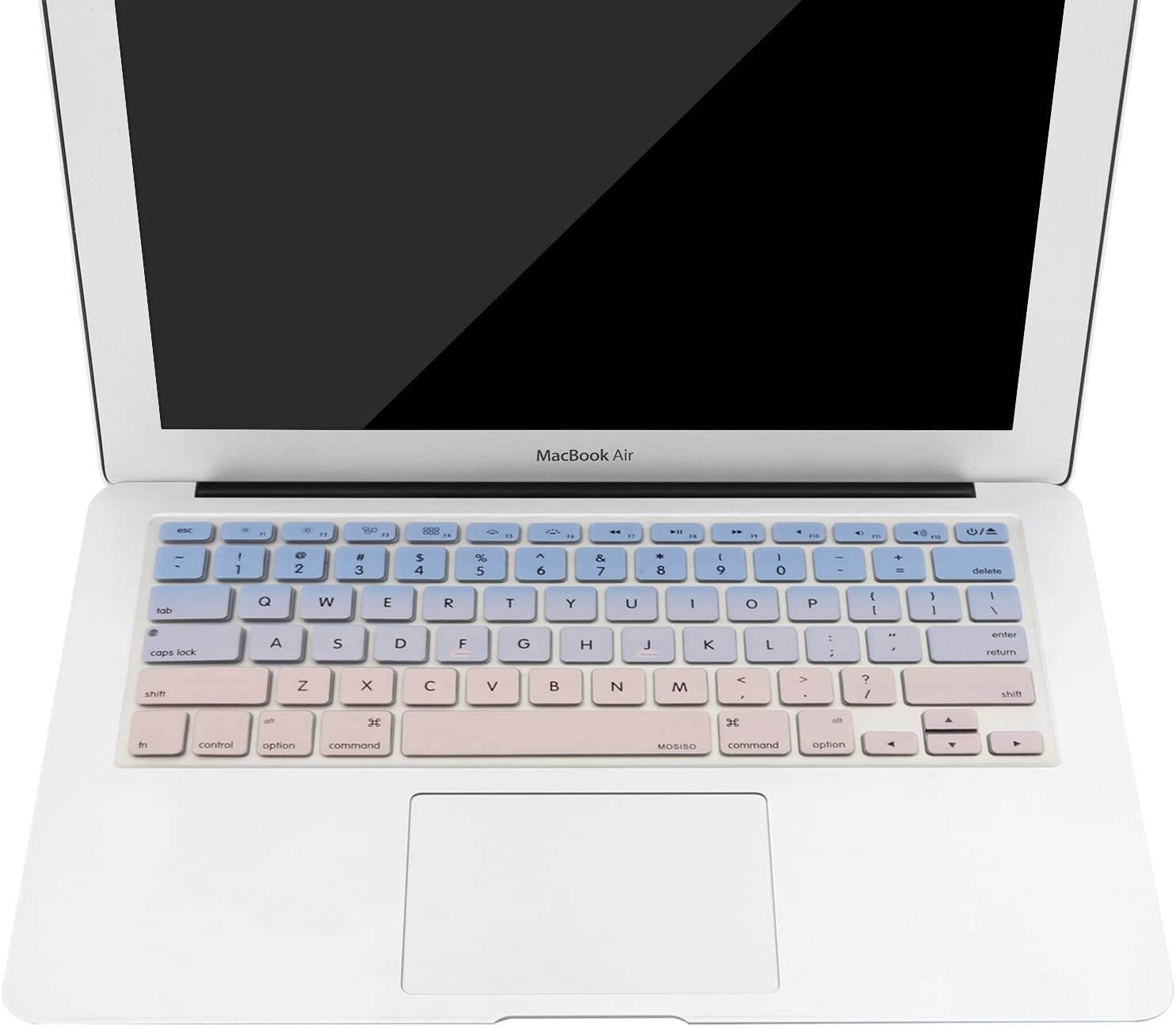 MOSISO Pattern Keyboard Cover Compatible with MacBook Pro 13/15 inch(with/Without Retina Display,2015 or Older Version),Older MacBook Air 13 inch (A1466/A1369,Release 2010-2017), Blue and Rose Quartz
