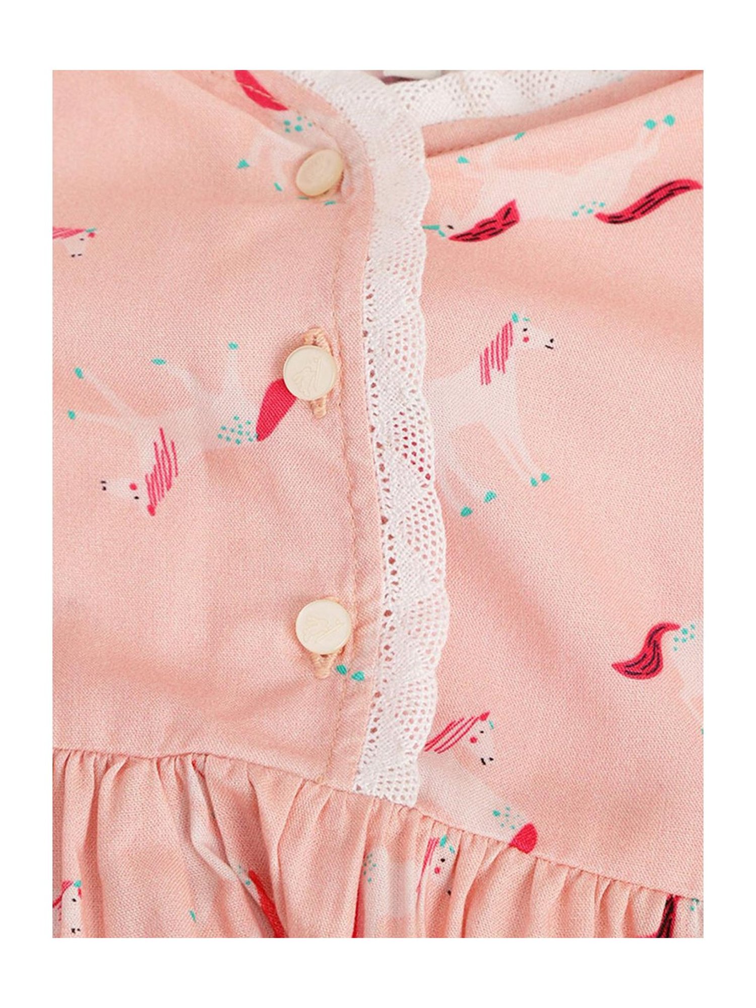 Berrytree Organic Girls Blue Cotton Clouds Print Night Suits