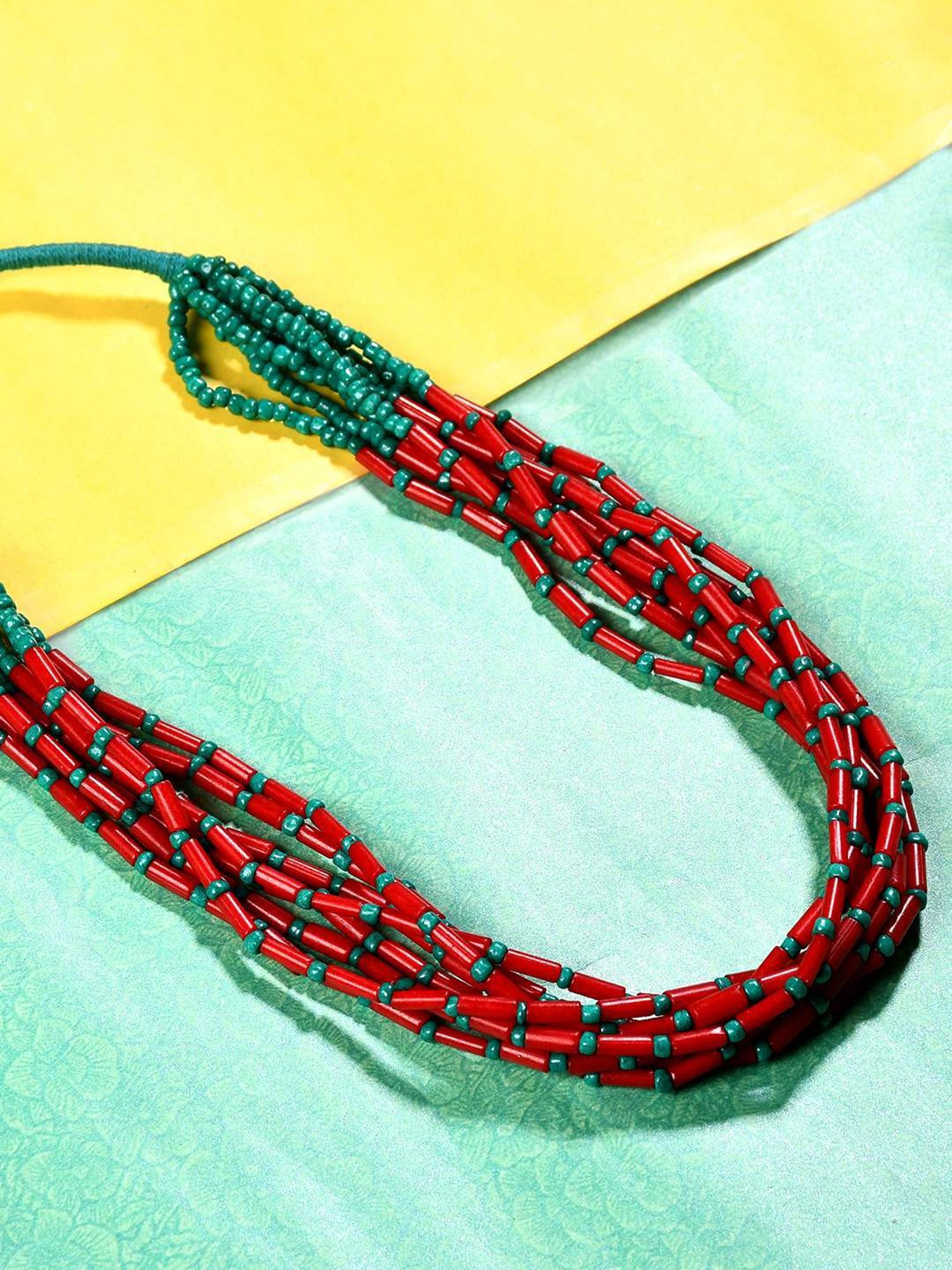 ToniQ Gold-Plated White Baroque Choker Necklace for Women