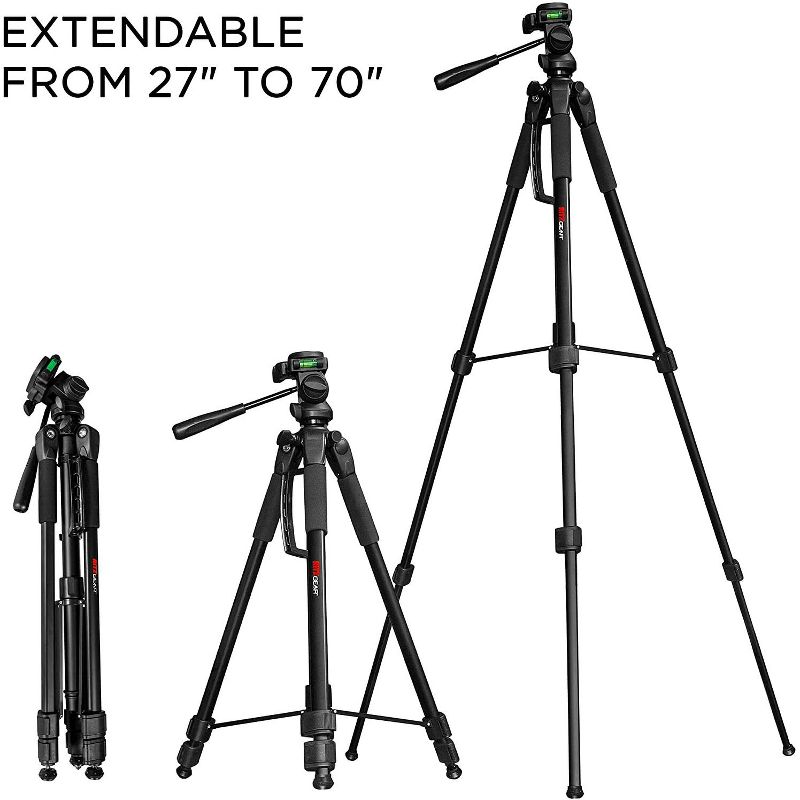 Ritz Gear 70" Deluxe Premium Tripod with Monopod for Photo/Video Cameras Includes Carrying Case
