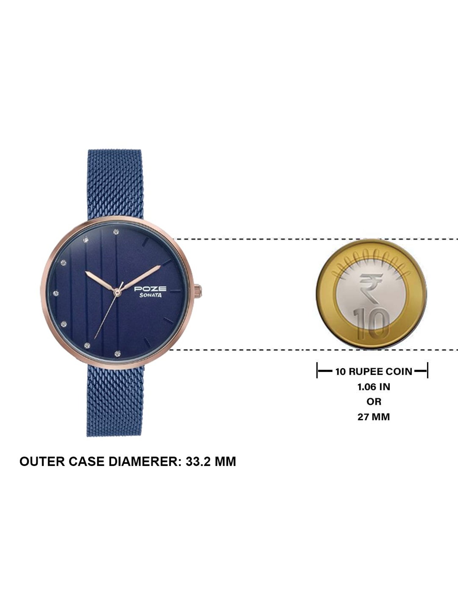 Sonata Poze SP80093KM01 Sonata Poze 3.0 Analog Watch For Women