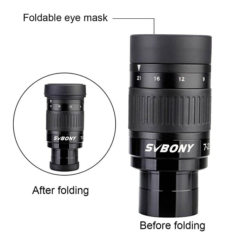 SV135 Telescope Eyepiece Zoom 7 to 21mm 1.25 Inch Fully multi Coated 6 Element 4 Group for Astronomic Telescopes
