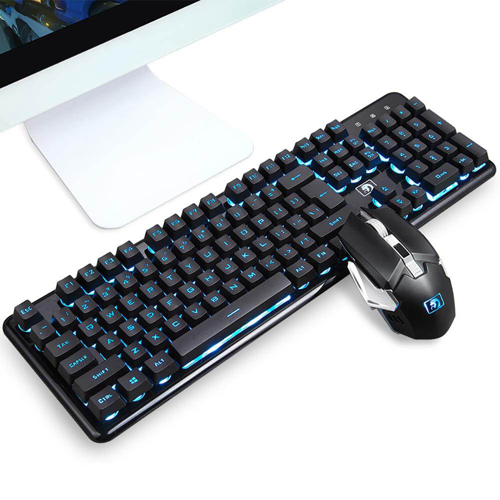 Xinmen K620 Rechargeable Wireless Backlit Keyboard Mouse Combo with USB Receiver Waterproof