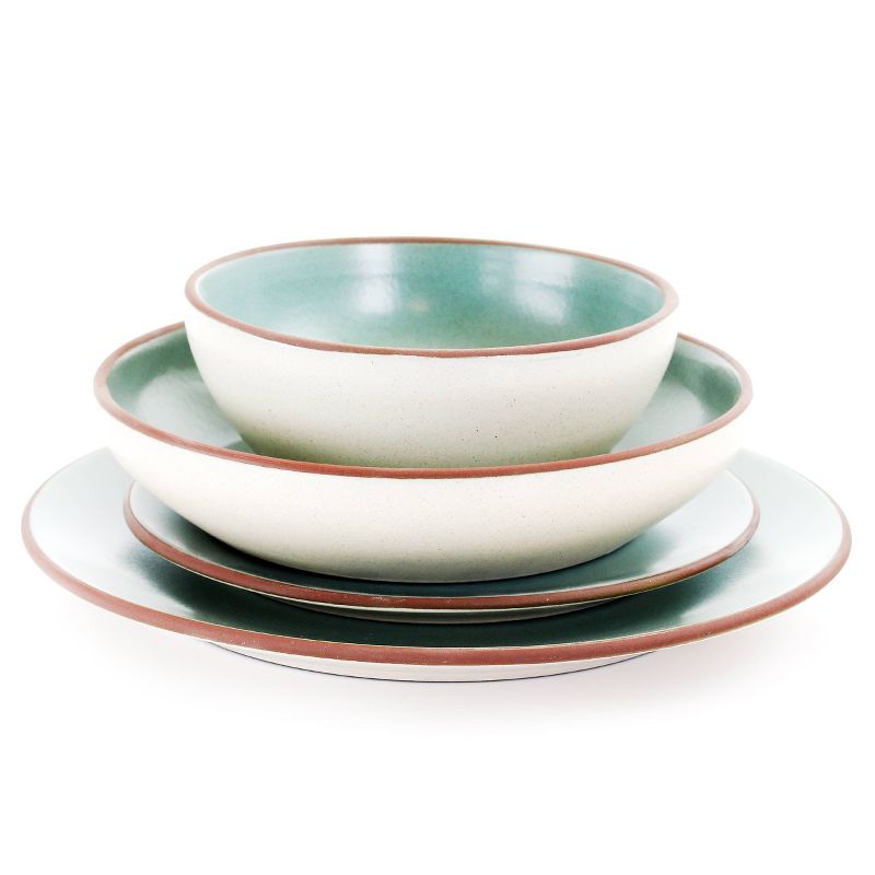 Gibson Elite 16pc Terracotta Contempo Classic Dinnerware Set Mint