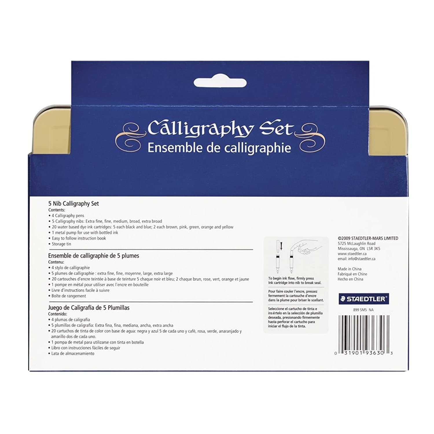 STAEDTLER calligraphy pen set, Complete 33 piece tin, ideal for all skill levels, 899 SM5,Assorted