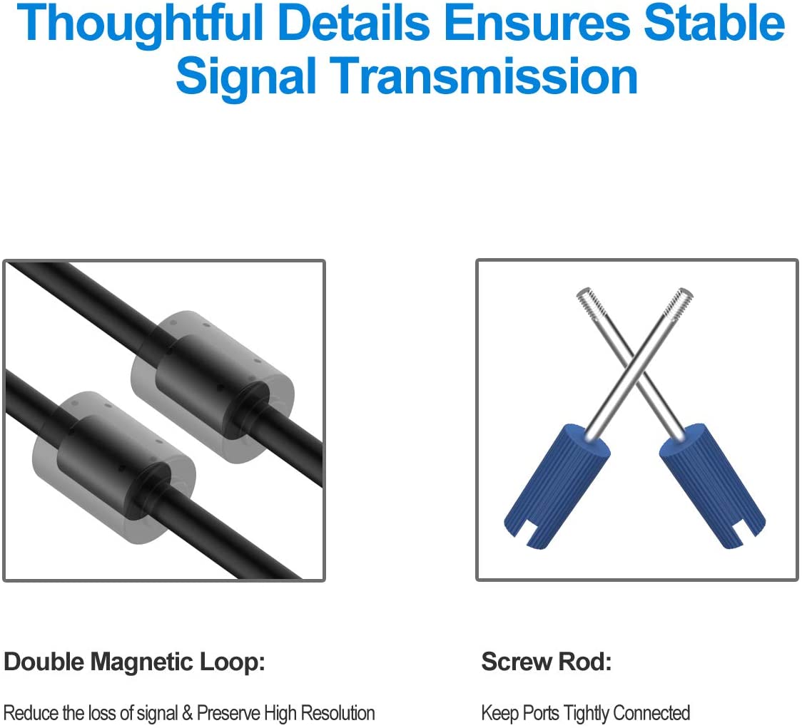 VGA to VGA Cable, 6 Feet
