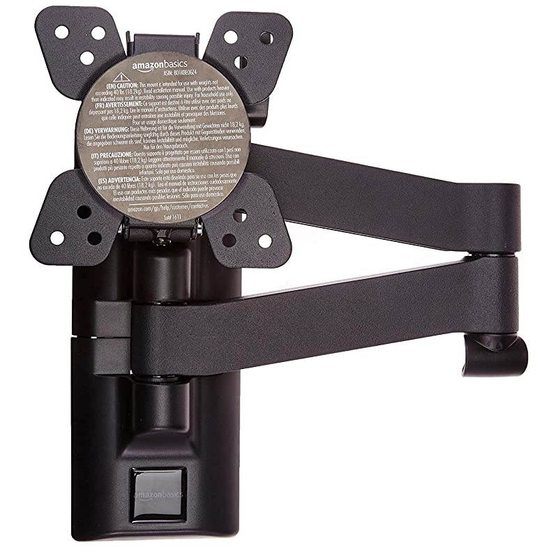 Basics HeavyDuty Full Motion Articulating TV Wall Mount for 12inch to 39inch LED LCD Flat Screen TVs