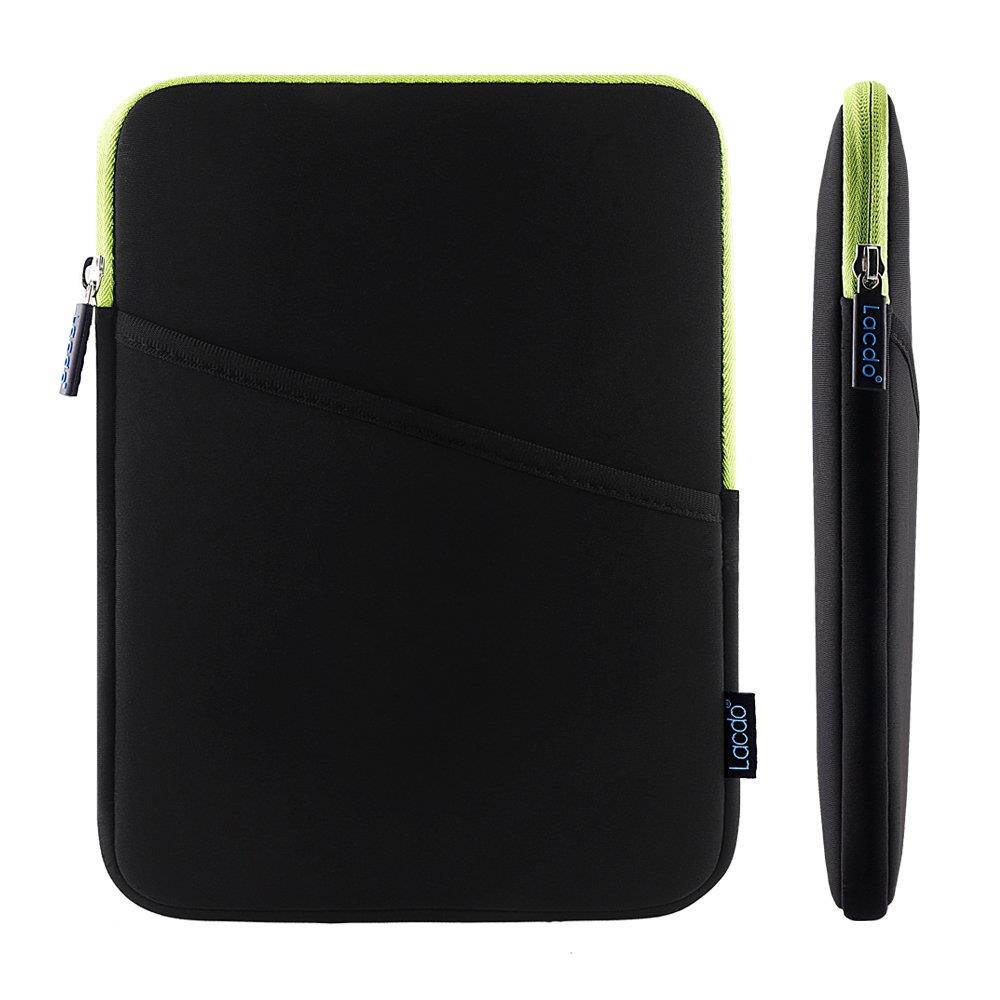 Lacdo Shockproof Tablet Sleeve Case for iPad Pro 10.5 inch | 9.7 inch New iPad | iPad Pro | iPad Air 2 | iPad 4, 3 | Samsung Galaxy Tab 10.1 Inch Protective Bag, fit Apple Smart Keyboard, Green/Black