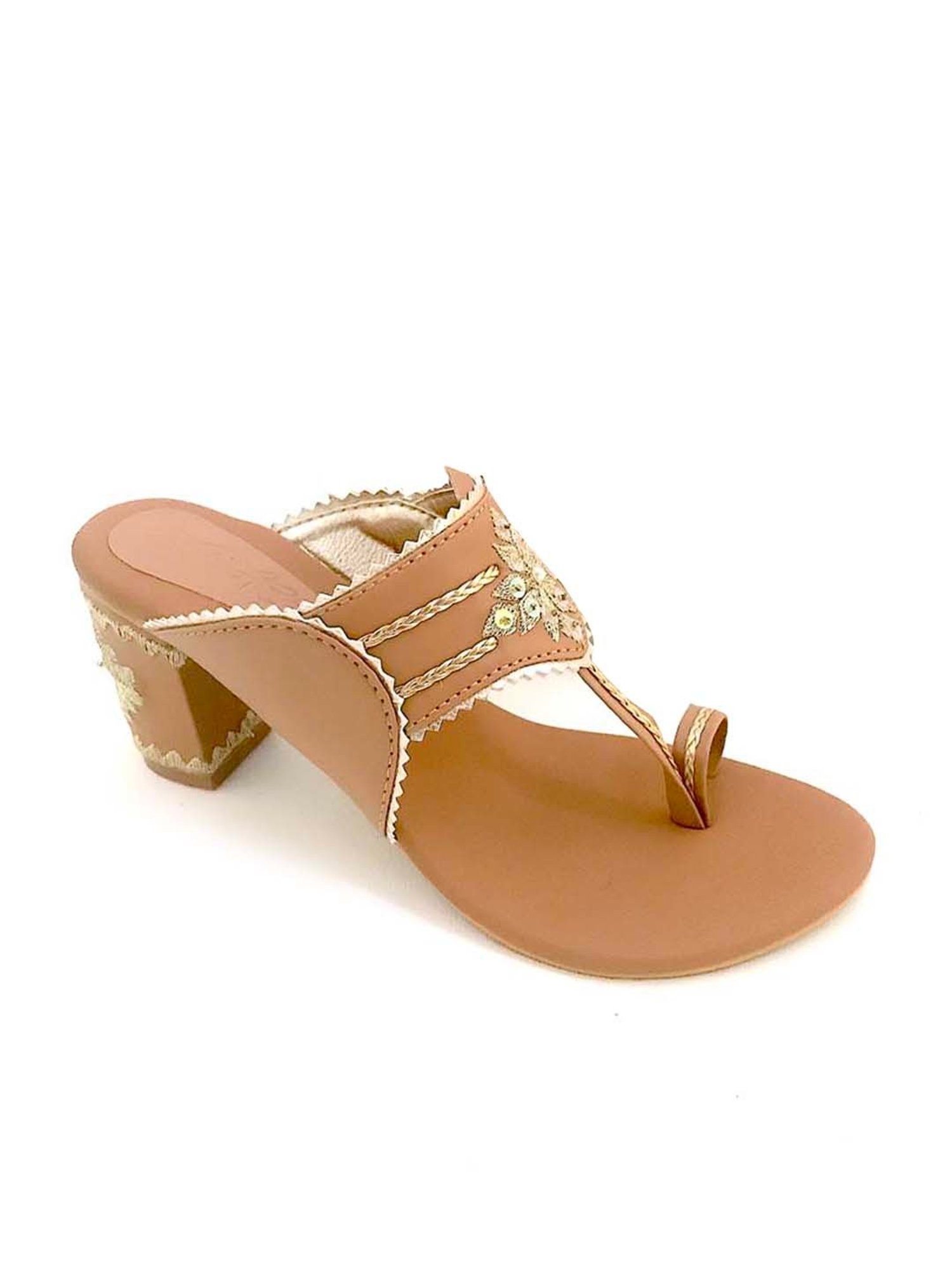 Sole House Women's Tan Toe Ring Sandals