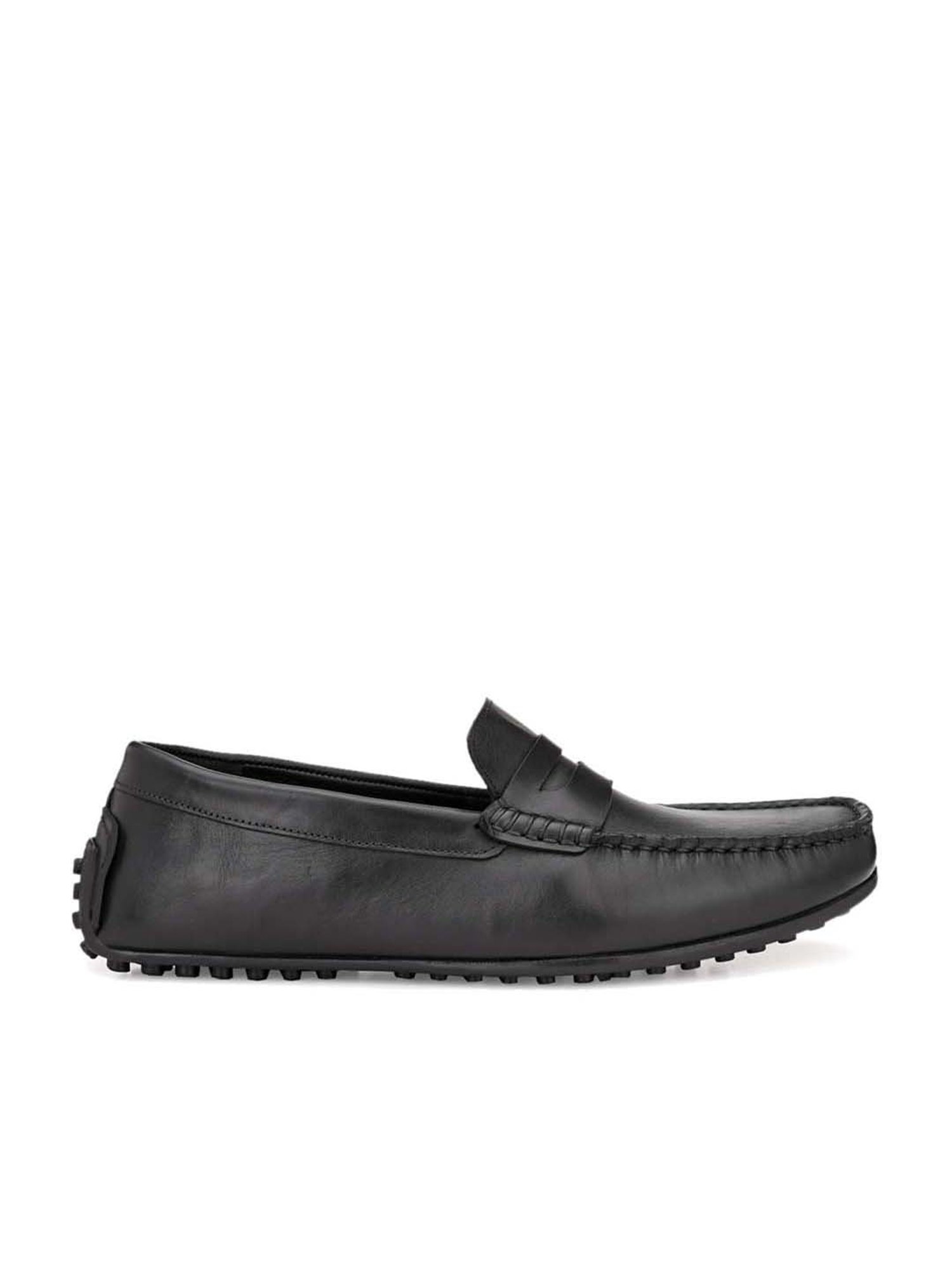 Carlo Romano Men's Black Casual Loafers