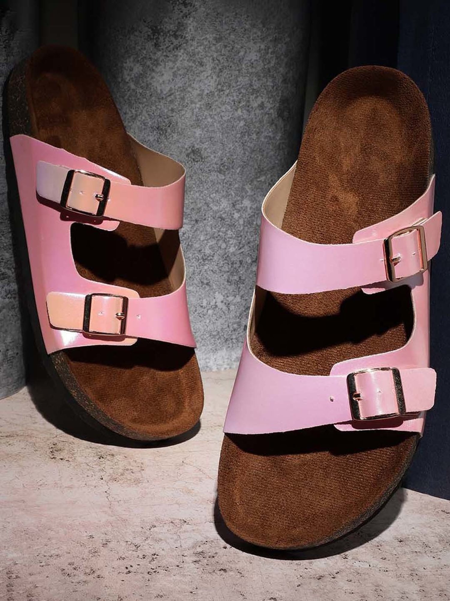 Mozafia Women's Light Pink Casual Sandals