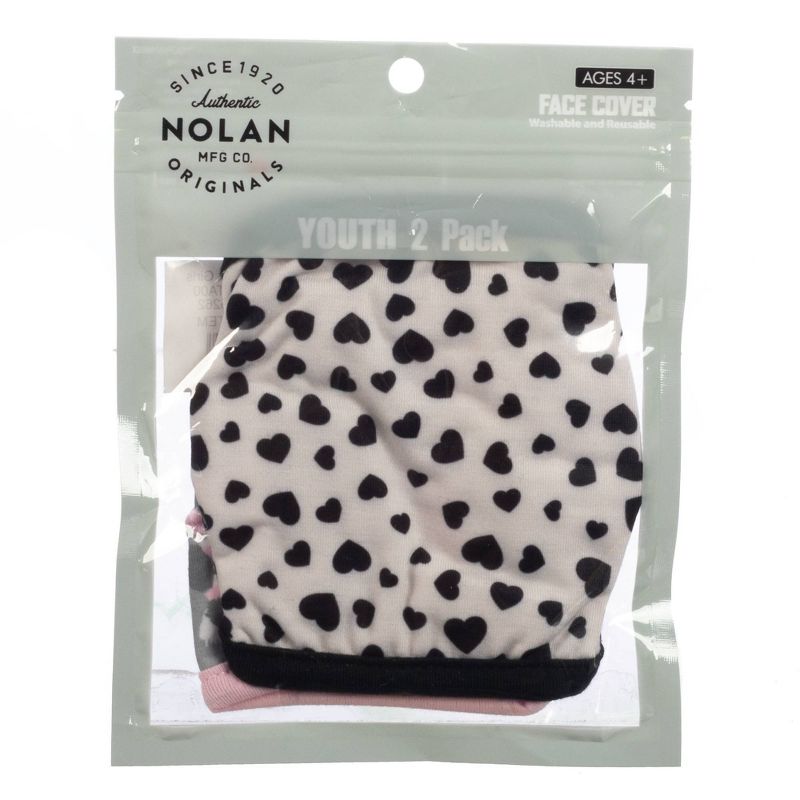 Bioworld Girls' 2pk Fashion Face Covering - Hearts/Animal