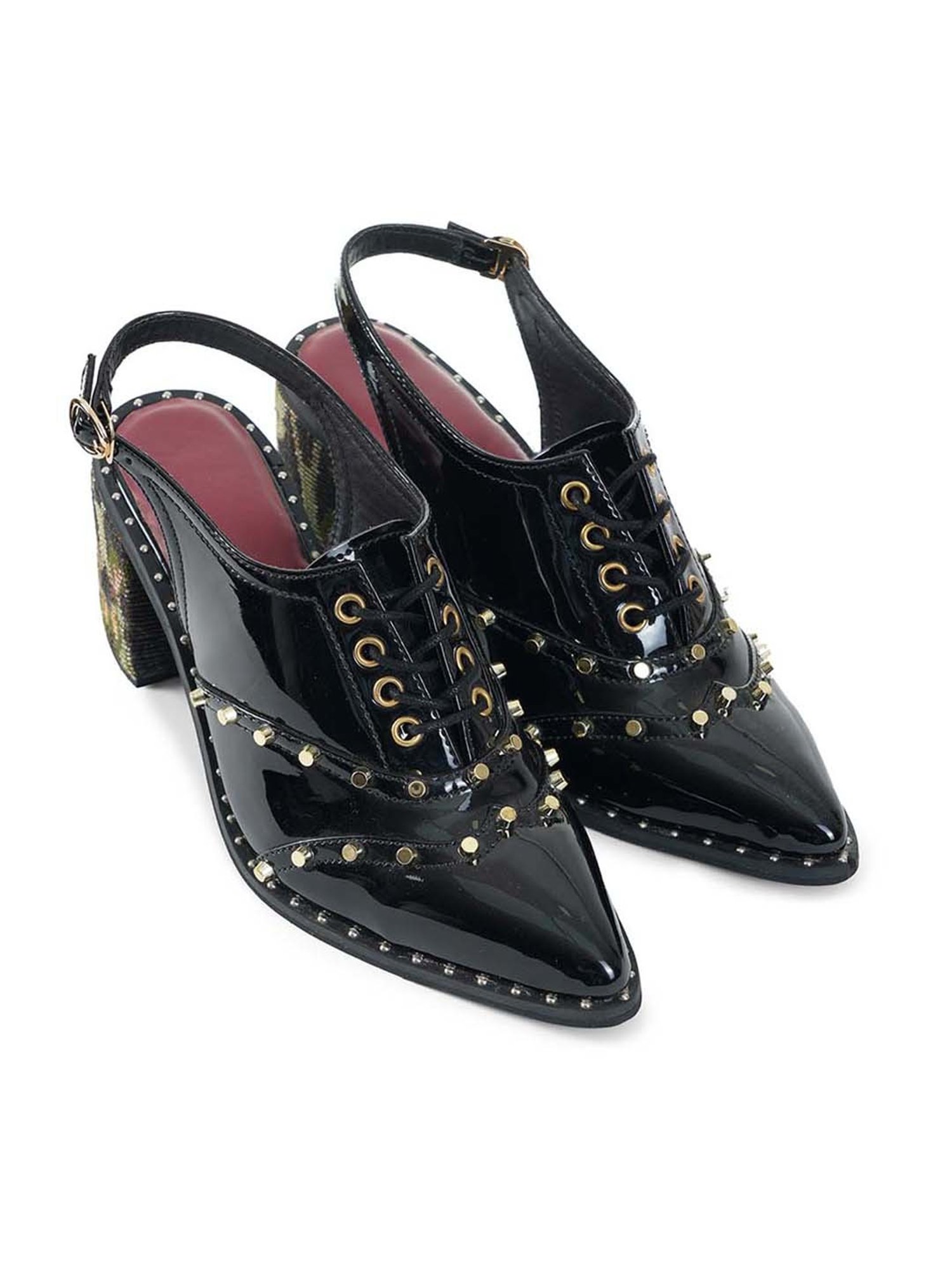 Sole House Women's Black Back Strap Sandals