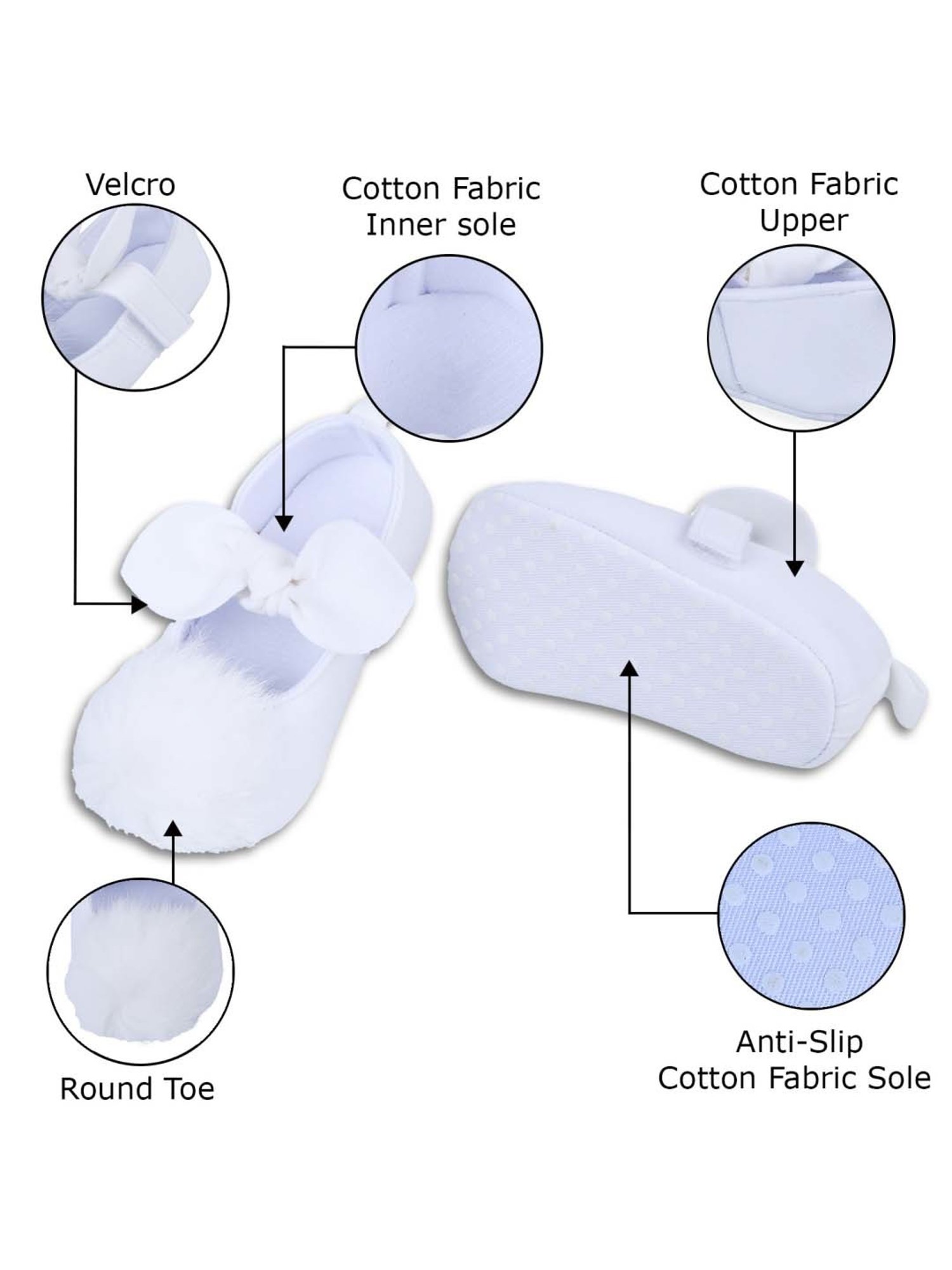 Baby Moo Kids White Mary Jane Shoes