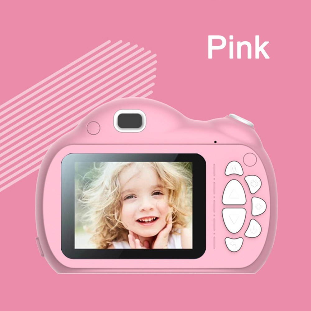 Portable Intelligent Focus Mode Large Screen Children Camera Cartoon Mini Dual Lens Digital Camera For Children Without Storage Card